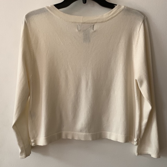Not for sale (donated) New Addition cardigans sweeter in ivory. - Picture 3 of 4